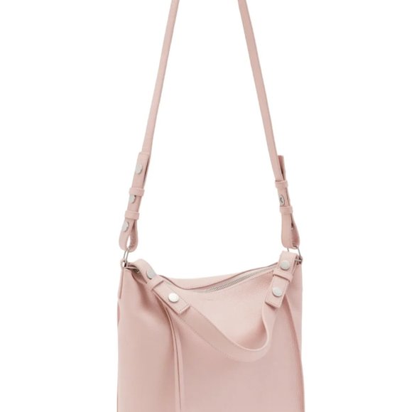 ALL SAINTS KITA SHOULDER/CROSSBODY BAG PEBBLED PINK - Picture 2 of 5